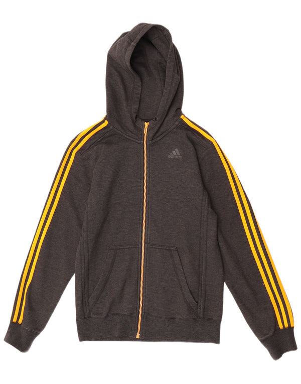 Adidas muški pulover s kapuljačom Climalite, mali sivi poliester