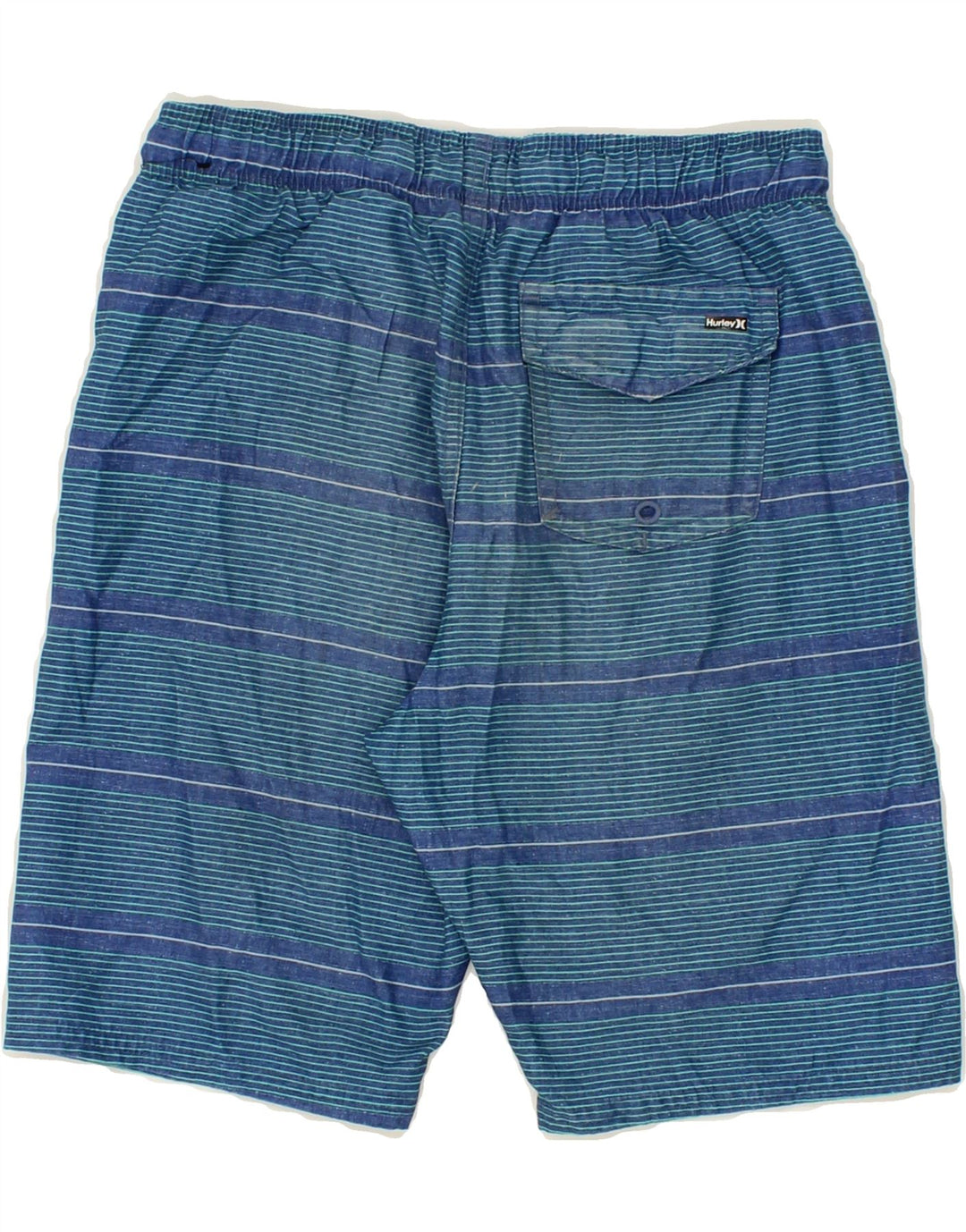 HURLEY Mens Swimming Shorts Medium  Blue Striped Polyester Vintage Hurley and Second-Hand Hurley from Messina Hembry 
