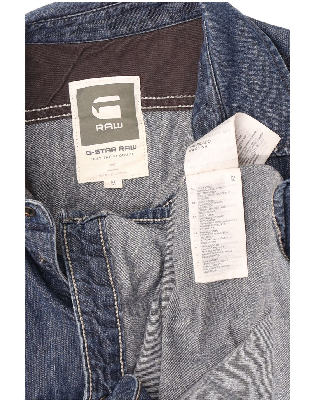 G-Star muška traper košulja Srednje plavi pamuk