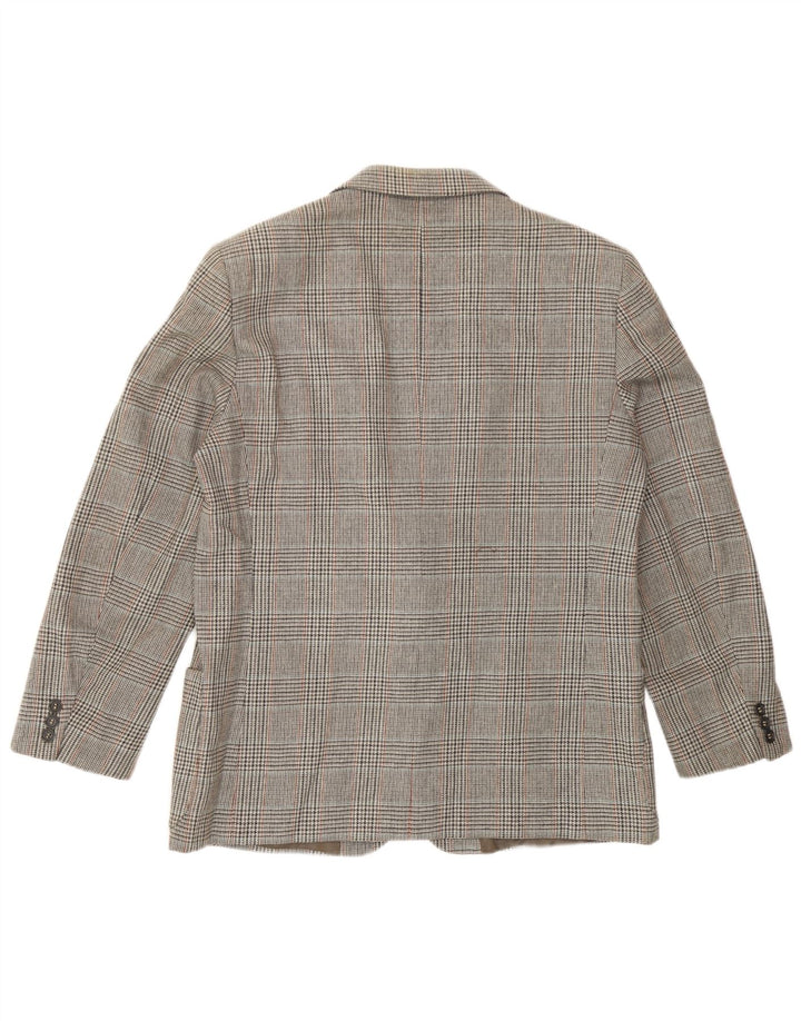 Vintage muška jakna sa 2 gumba UK 38 srednje siva houndstooth