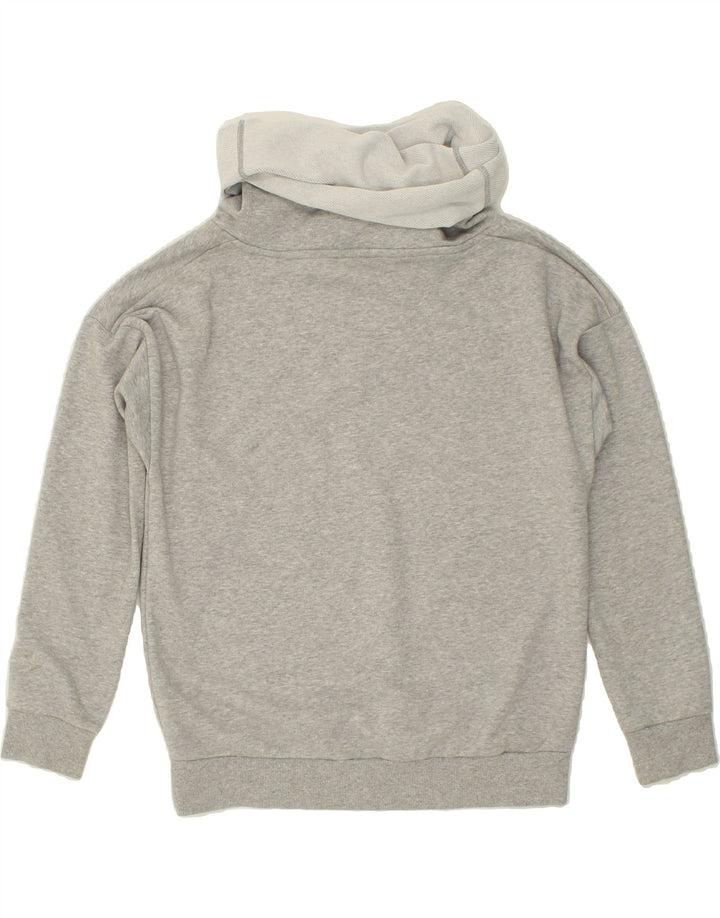 ADIDAS Womens Graphic Sweatshirt Jumper UK 14 Medium Grey Cotton Vintage Adidas and Second-Hand Adidas from Messina Hembry 
