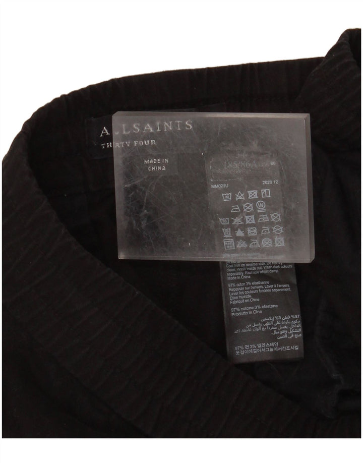 ALL SAINTS Muške uske chino hlače, velike crne pamučne hlače