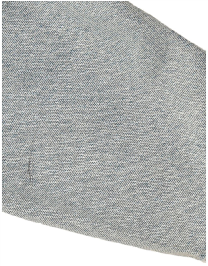 ZARA ženska prevelika kraća traper jakna UK 14 srednje plavi pamuk