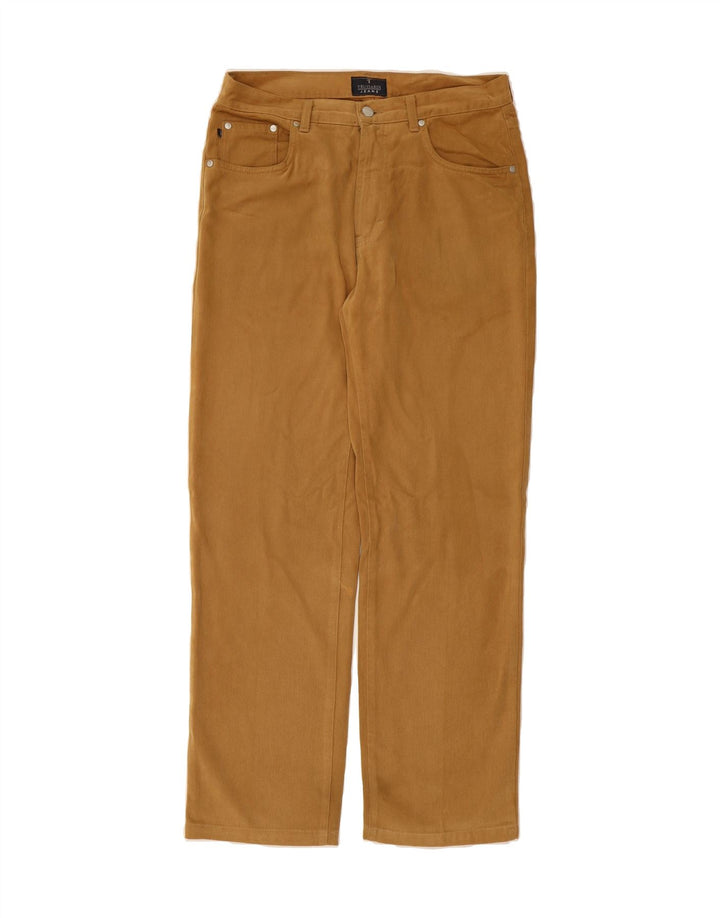 TRUSSARDI Womens Straight Jeans W32 L31 Brown Cotton Vintage Trussardi and Second-Hand Trussardi from Messina Hembry 