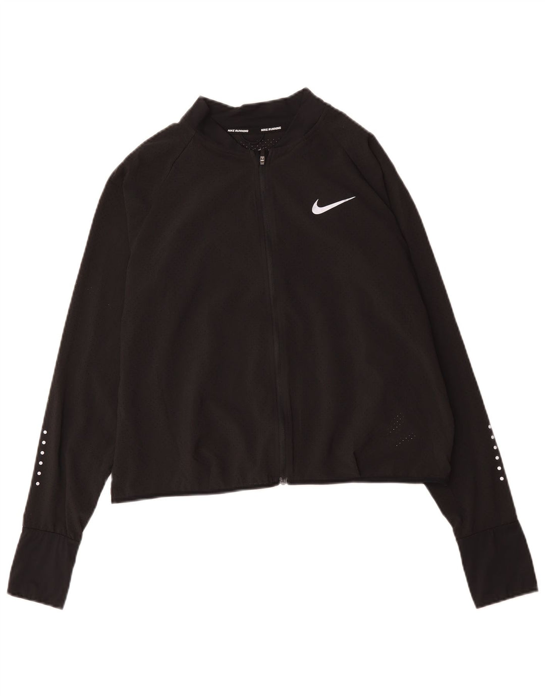 Nike ženska gornja jakna kratke trenirke UK 16 veliki crni poliester