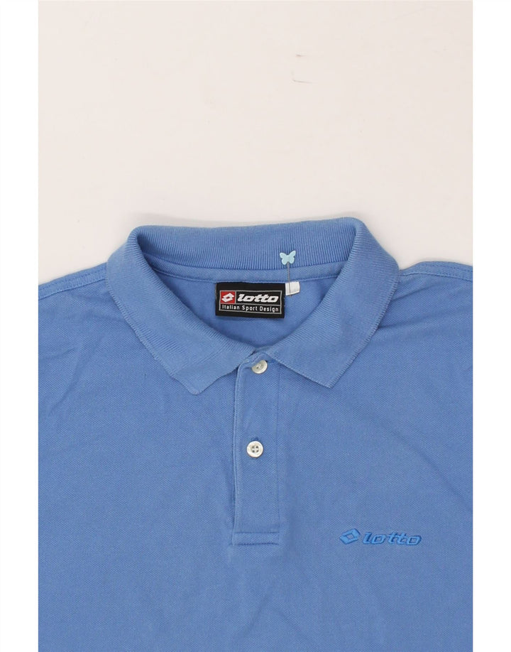 LOTTO Mens Polo Shirt Medium Blue Cotton Vintage Lotto and Second-Hand Lotto from Messina Hembry 