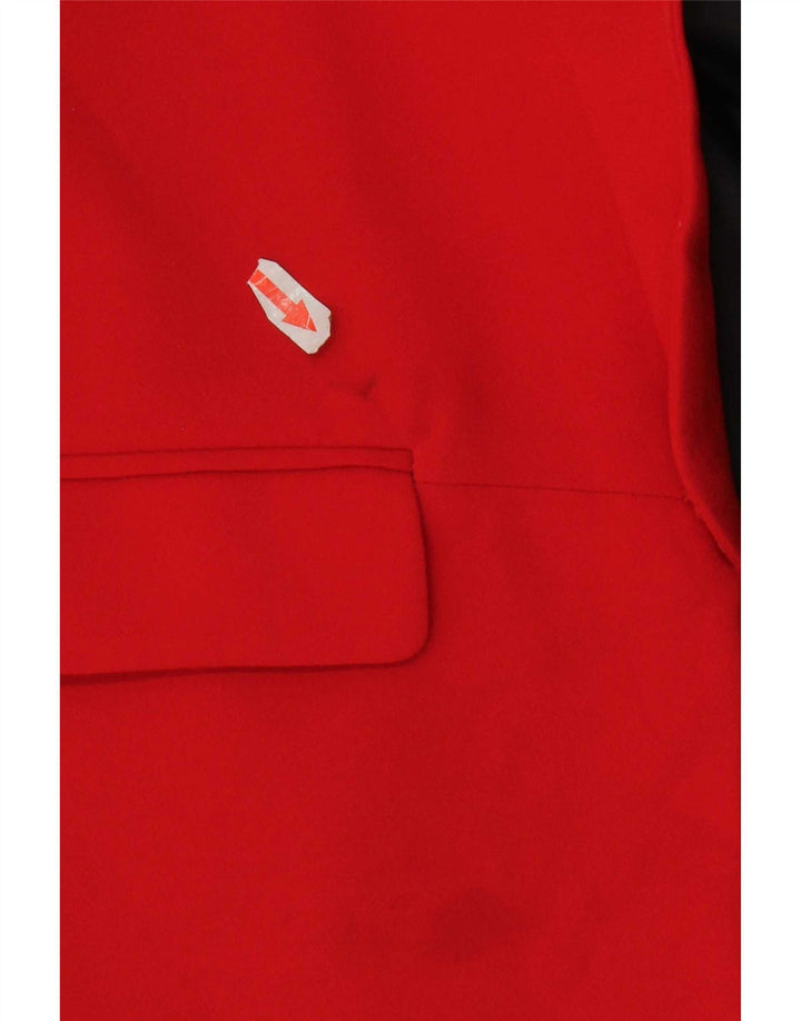 Zara ženski sako jakna UK 14 Medium Red Polyester Classic