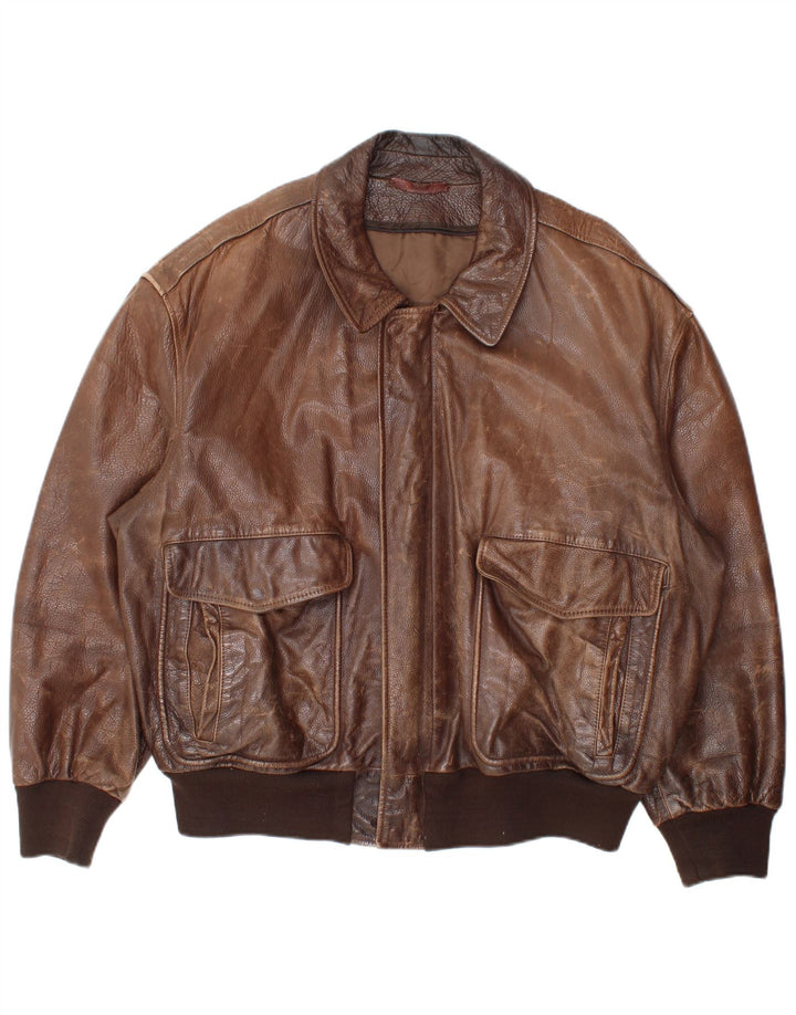 La Matta muška bomber kožna jakna IT 50 Large Brown Leather