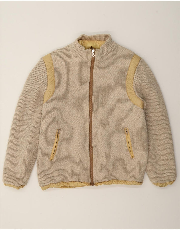 Vintage muška reverzibilna bomber jakna UK 36 Mala bež