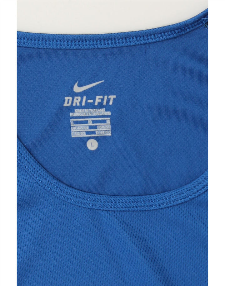 NIKE Muški Dri Fit Vest Top UK 42/44 Large Blue Colourblock Poliester