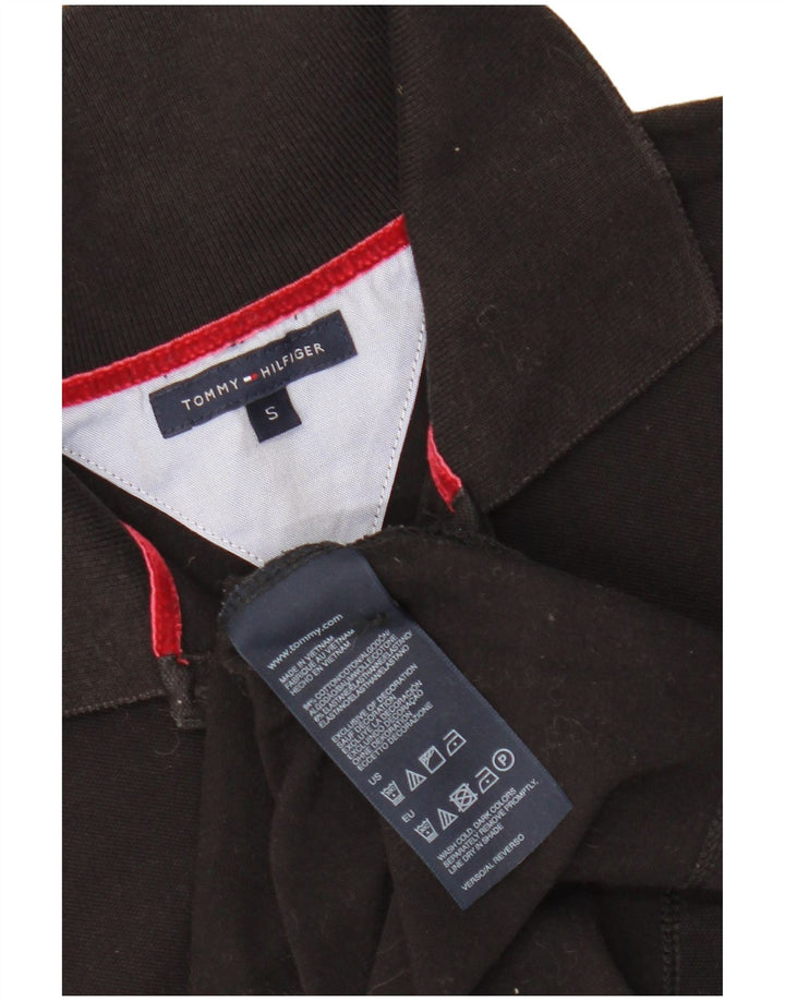 TOMMY HILFIGER Ženska polo majica UK 8 Mala crna pamuk