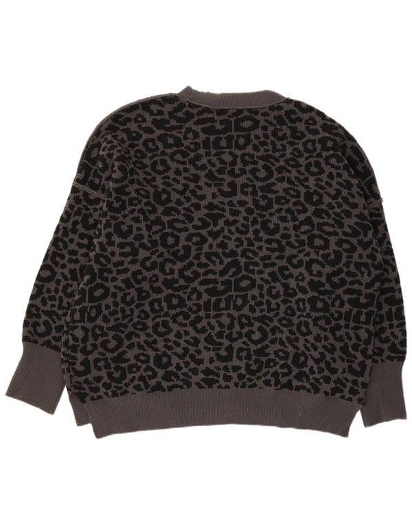 Abercrombie & Fitch ženski džemper s veznim izrezom UK 16 veliki sivi