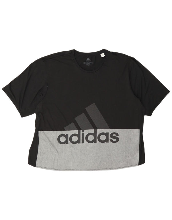 Adidas ženska majica kratkih rukava Climalite Graphic UK 24/26 2XL Black Colourblock