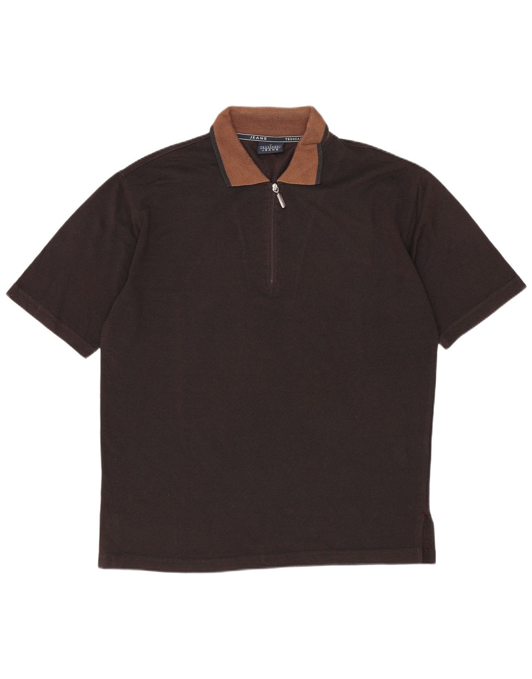 Trussardi Jeans muška polo majica srednje crne boje od poliestera