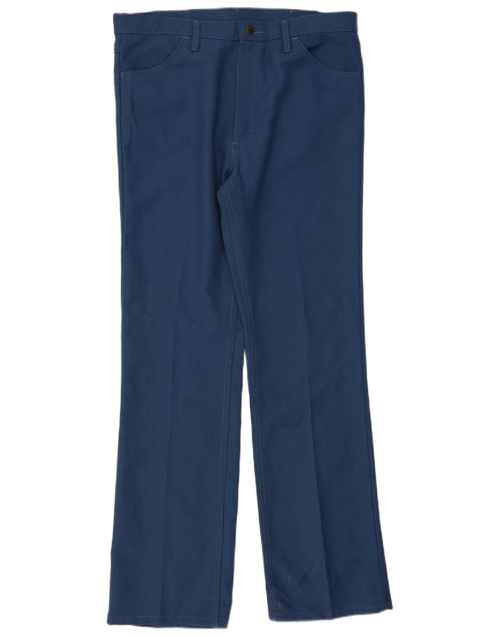 Wrangler muške ravne ležerne hlače W38 L34 plavi poliester