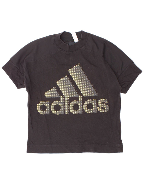 Adidas ženska majica kratkih rukava s kratkim crtama UK 4/6 XS crna