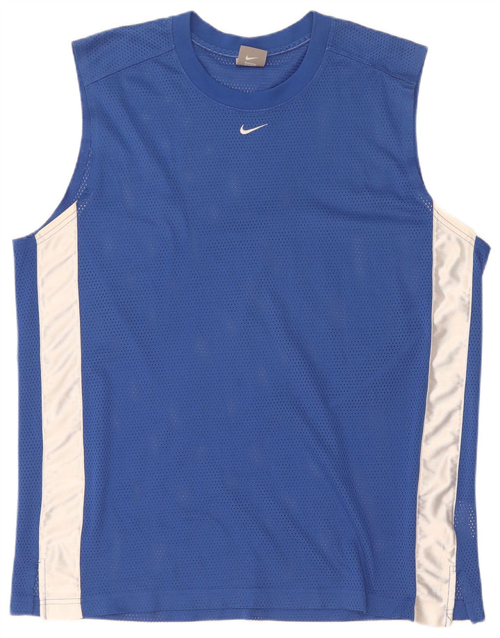 Nike Muški gornji dio prsluka Large Blue Colourblock Poliester