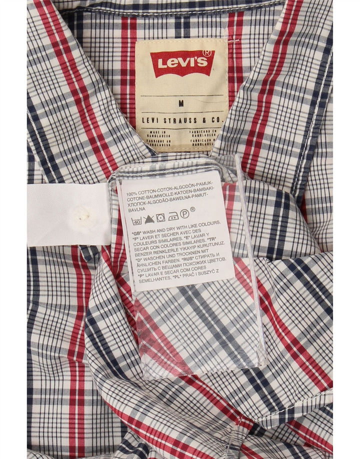Levi's muška standardna košulja kratkih rukava srednje plavi karirani pamuk