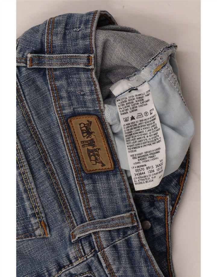 Levi's ženske kratke traper hlače 570 W26, mali plavi pamuk