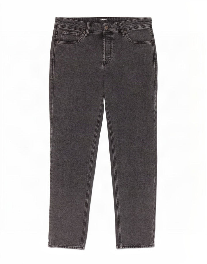 Jack & Jones muške ravne traperice W32 L32 sivi pamuk