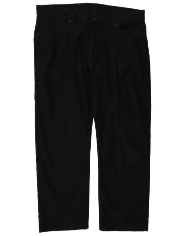 Marlboro Classics muške ravne ležerne hlače W38 L30 tamnoplavi pamuk