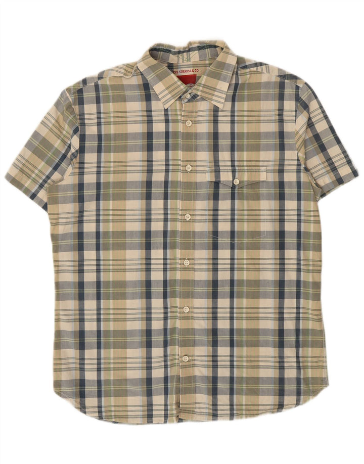 Levi's muška košulja kratkih rukava, veliki zeleni karirani pamuk