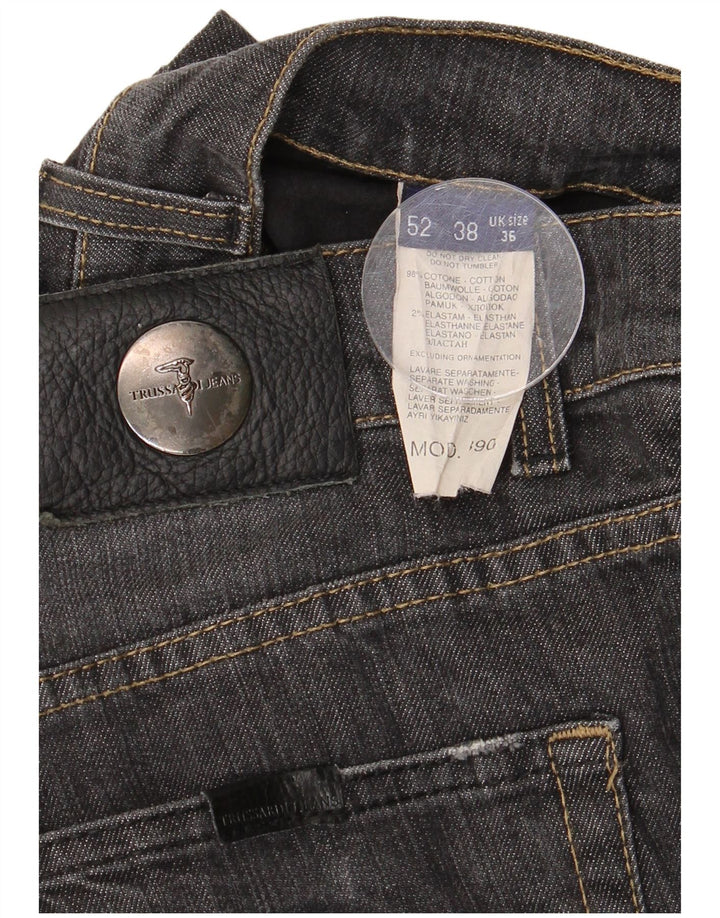 Trussardi muške ravne traperice W36 L30 crni pamuk