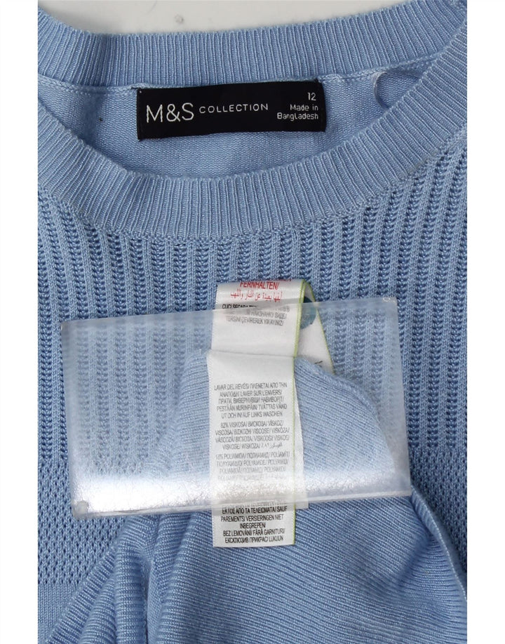 MARKS & SPENCER Ženska pulover s kratkim izrezom UK 12 Srednje plava