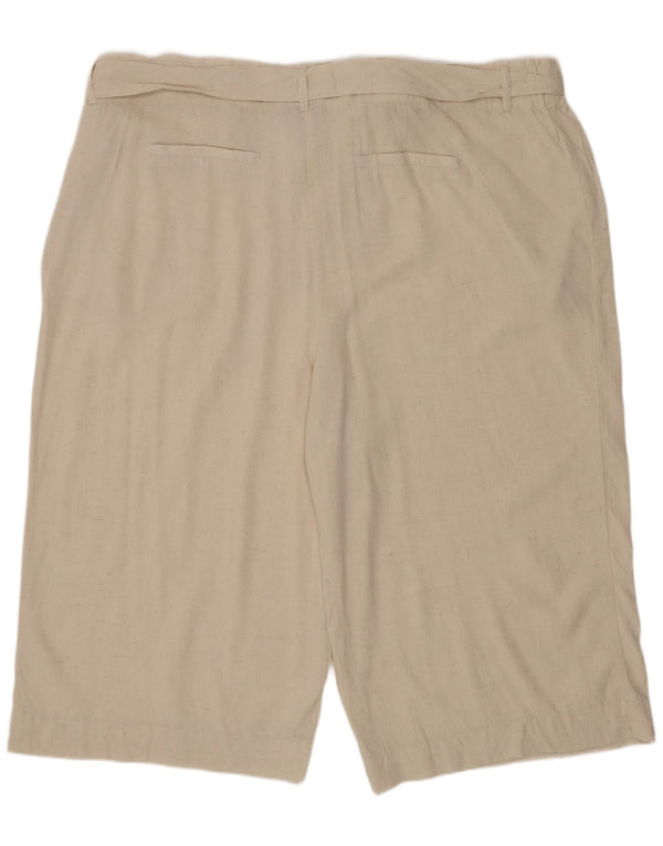 Marks & Spencer ženske autograph chino kratke hlače UK 24 3XL W48 bež lan