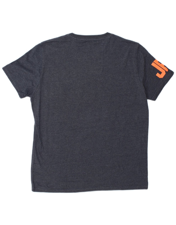 Superdry muška majica kratkih rukava s grafičkim motivima, 2XL sivi pamuk u blokovima boja