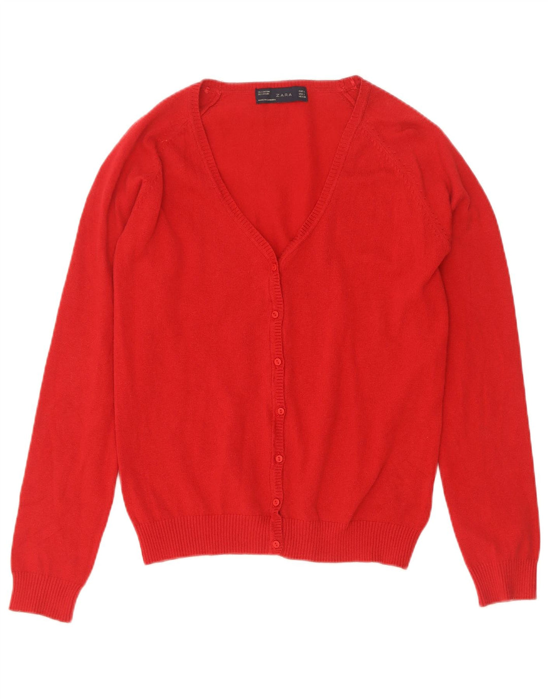 Zara ženski kardigan pulover UK 14 Large Red