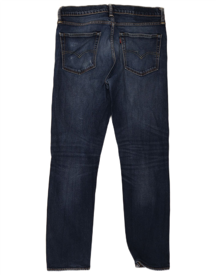 Levi's ženske ravne traperice s oštećenjem W33 L32 plavi pamuk