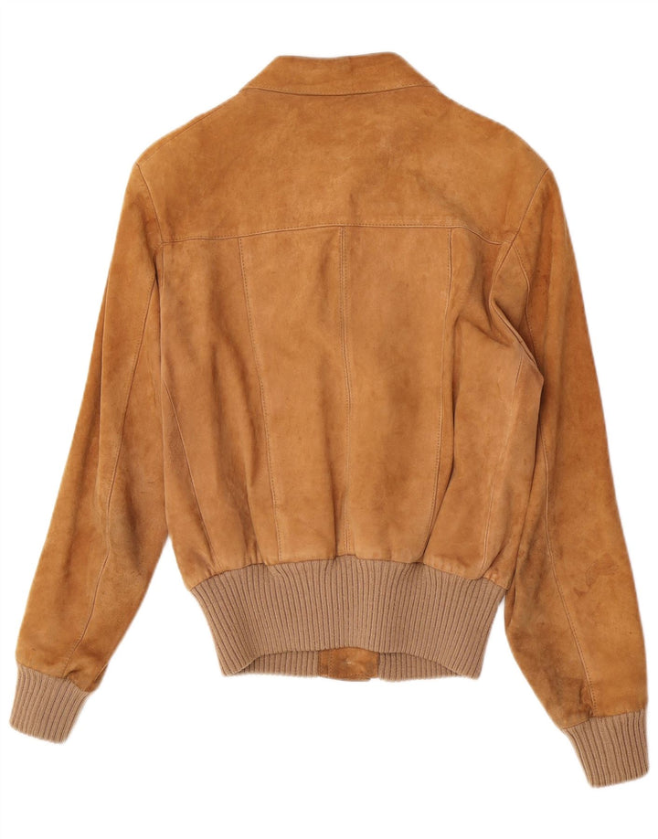 Vintage muška bomber jakna od brušene kože IT 48 srednje bež boje