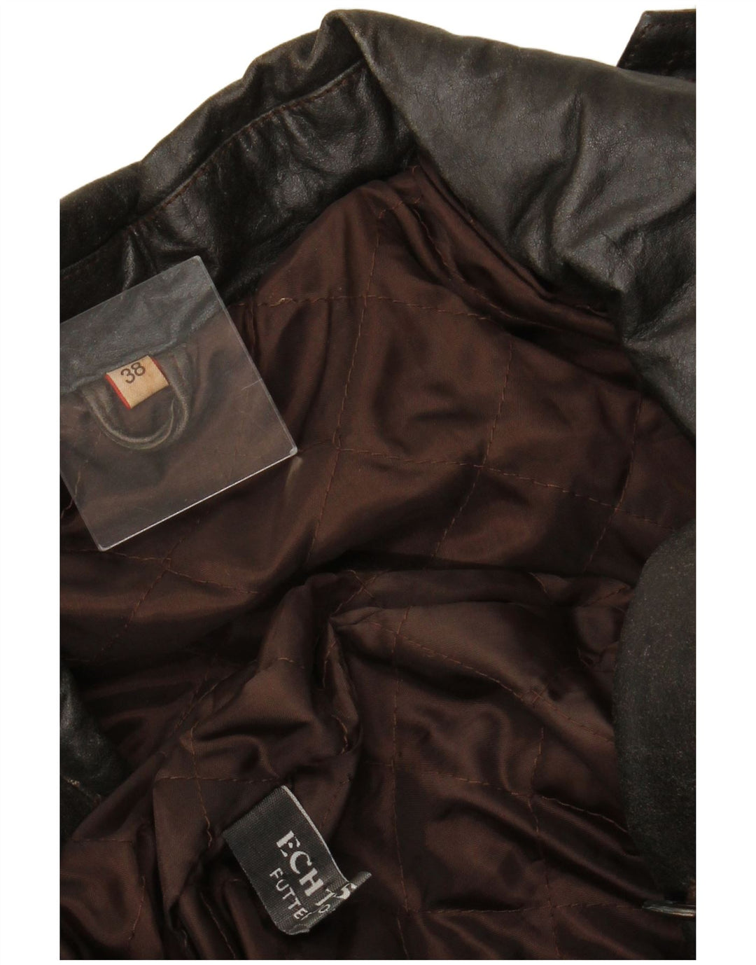 VINTAGE ženski kožni kaput s dvostrukim kopčanjem EU 38, srednje smeđa koža