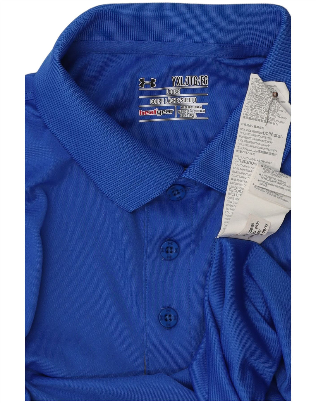 UNDER ARMOUR Polo majica Heat Gear za dječake 13-14 godina XL plavi poliester