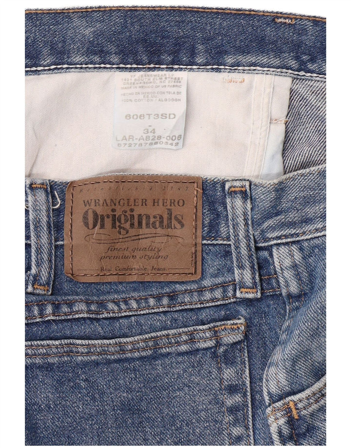 Wrangler ženske traper traper kratke hlače W34 veliki plavi pamuk