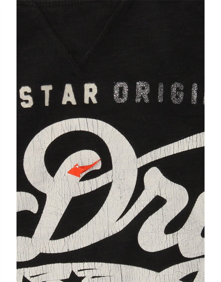 SUPERDRY Ženski džemper s grafičkim motivima UK 16 Veliki crni pamuk