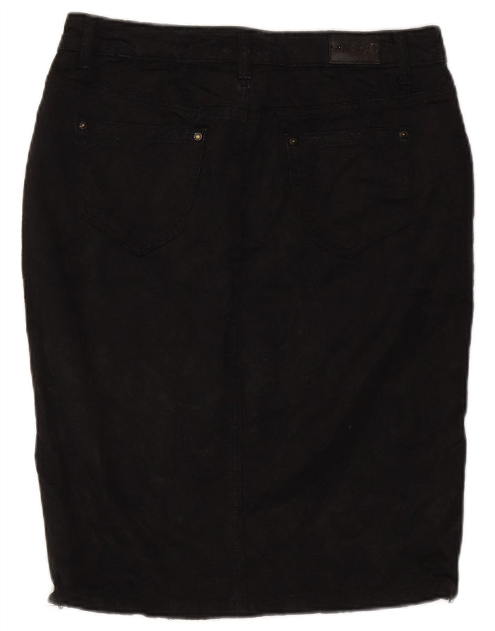 Vintage ženska pencil suknja EU 40 Srednja W30 crna pamučna klasična