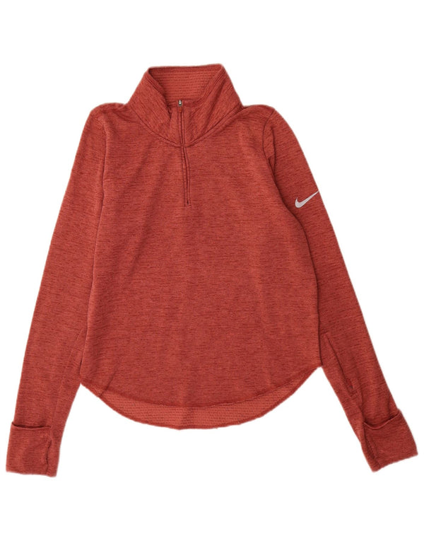 Nike Ženski Dri Fit Pulover Trenirka Top UK 6 XS Red Flecked