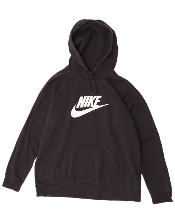 Ženska majica s kapuljačom Nike Graphic UK 18 XL crni poliester