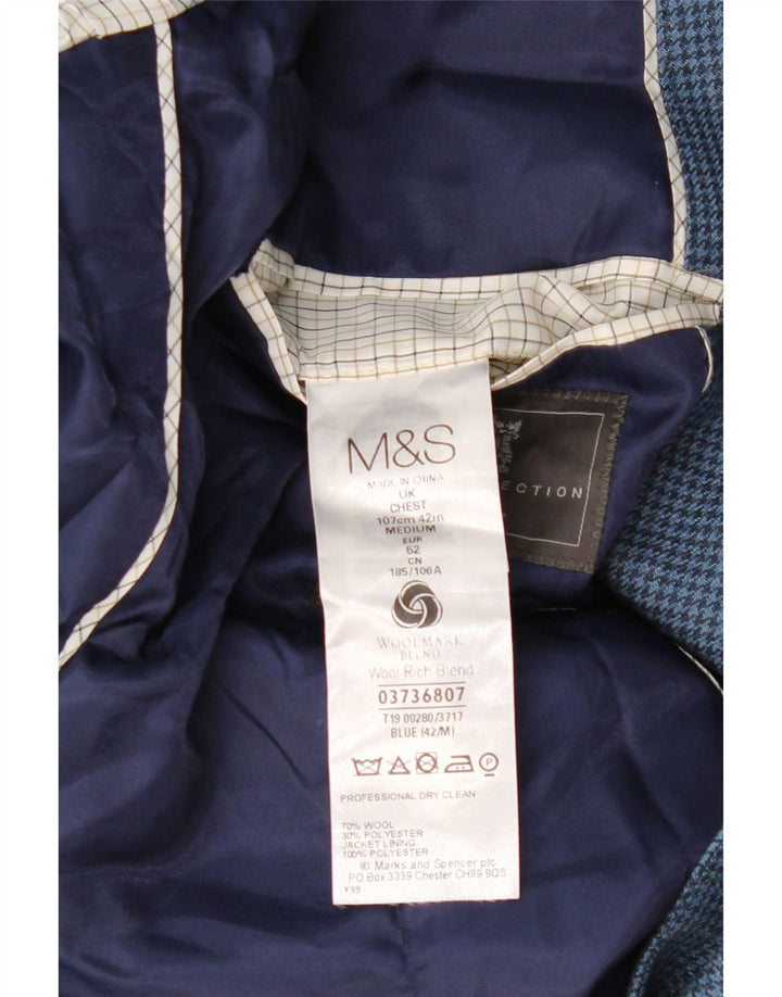 MARKS & SPENCER Muška jakna sa 2 gumba EU 52 XL mornarsko plava houndstooth