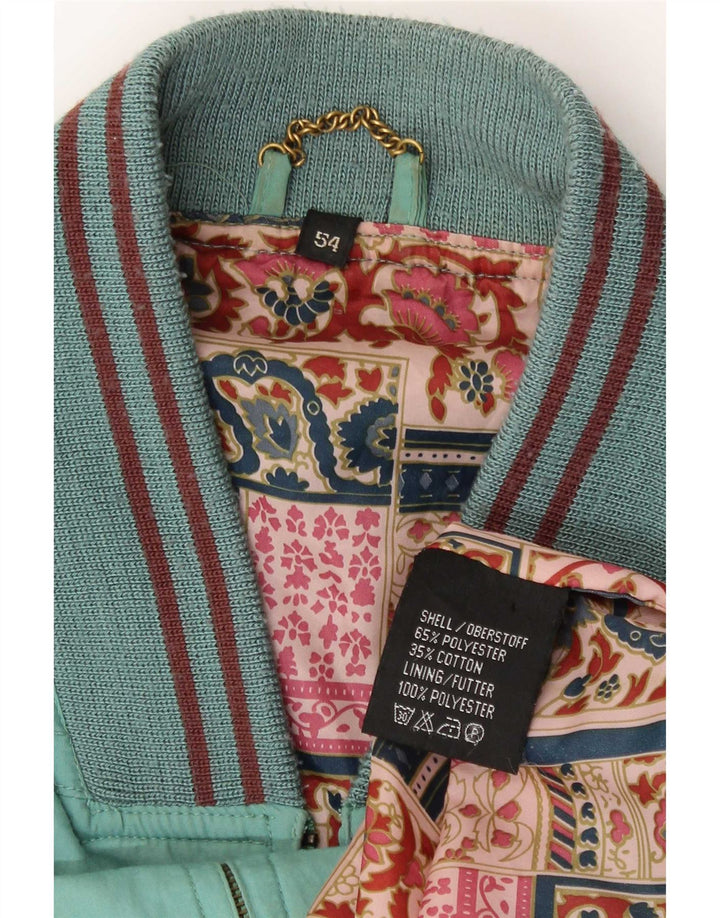 Vintage muška bomber jakna IT 54 2XL plavi prugasti poliester