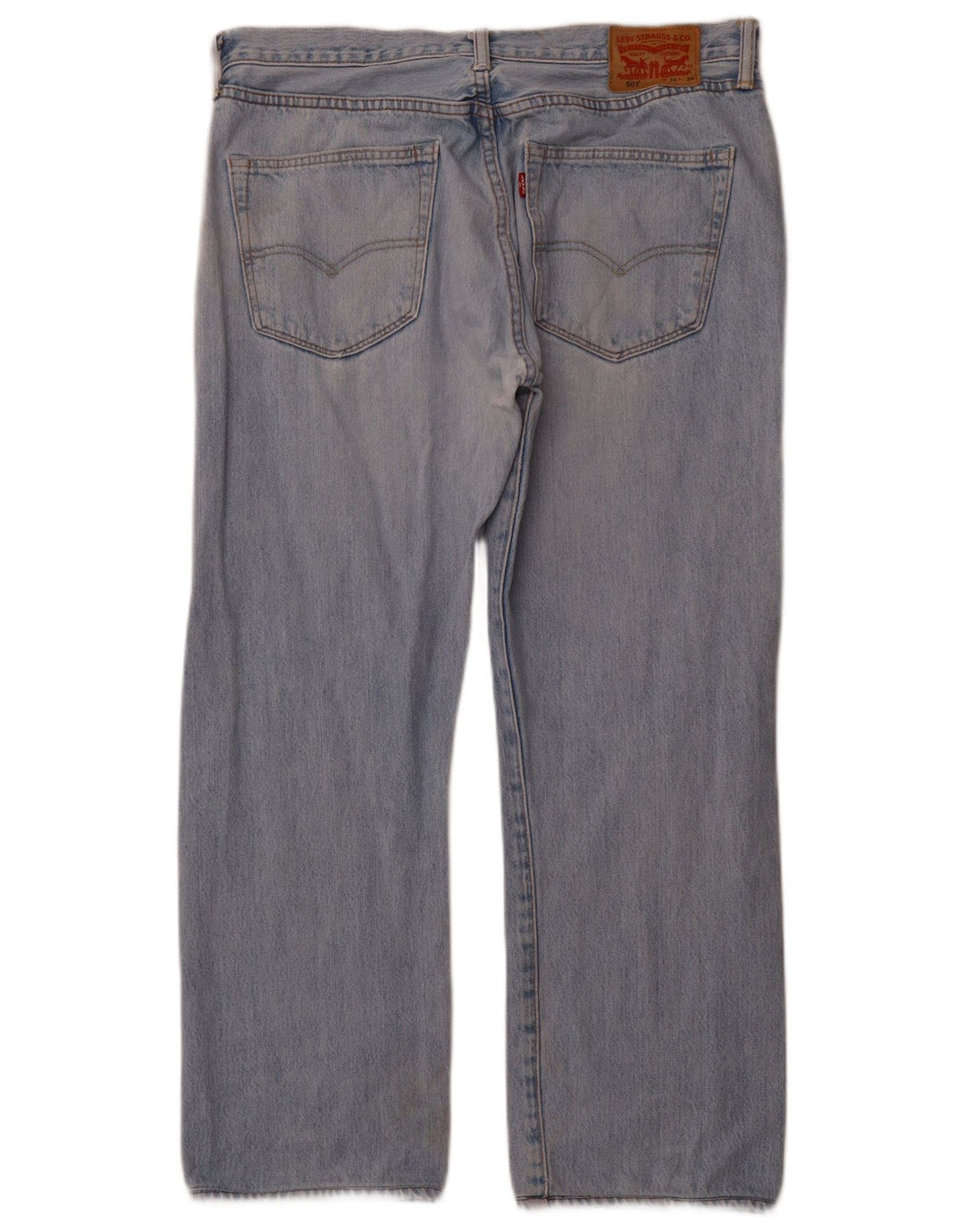 LEVI'S muške 501 ravne traperice W36 L27 plavi pamuk