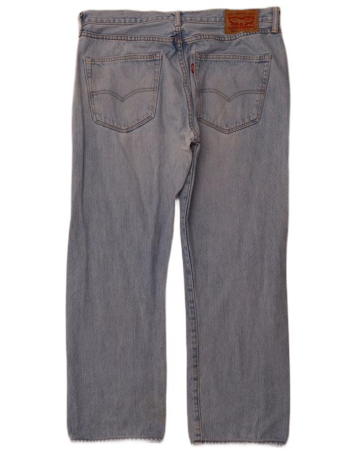LEVI'S muške 501 ravne traperice W36 L27 plavi pamuk