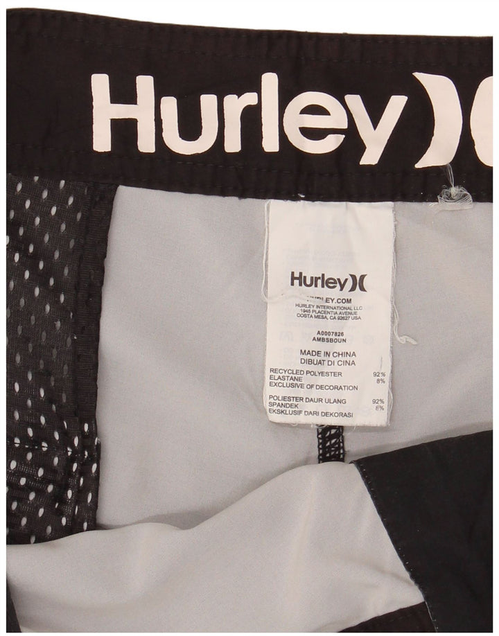 Hurley muške kratke hlače za plivanje XL crni prugasti poliester