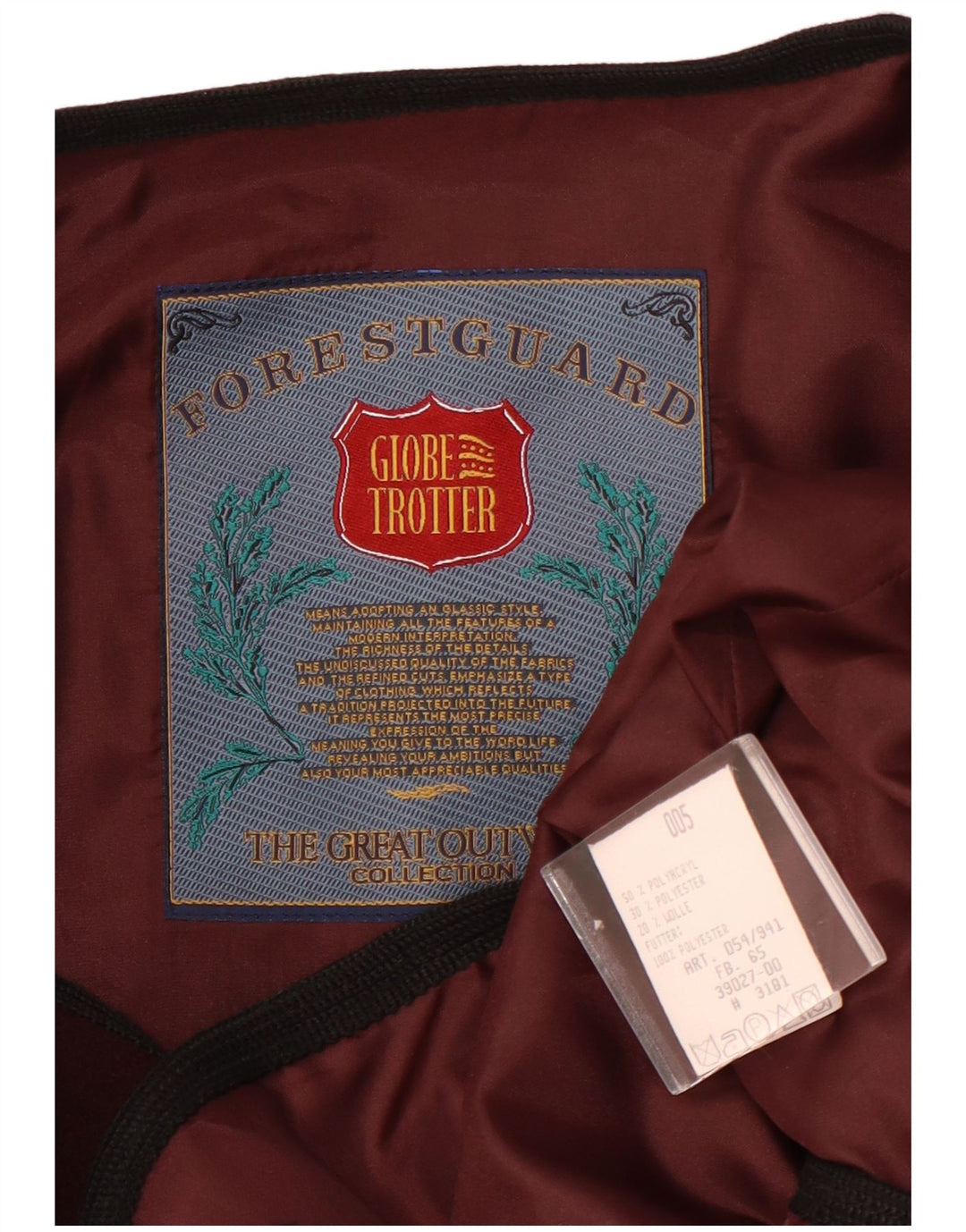 Globe Trotter Mens Gilet UK 40 Large Burgundy Acrylic