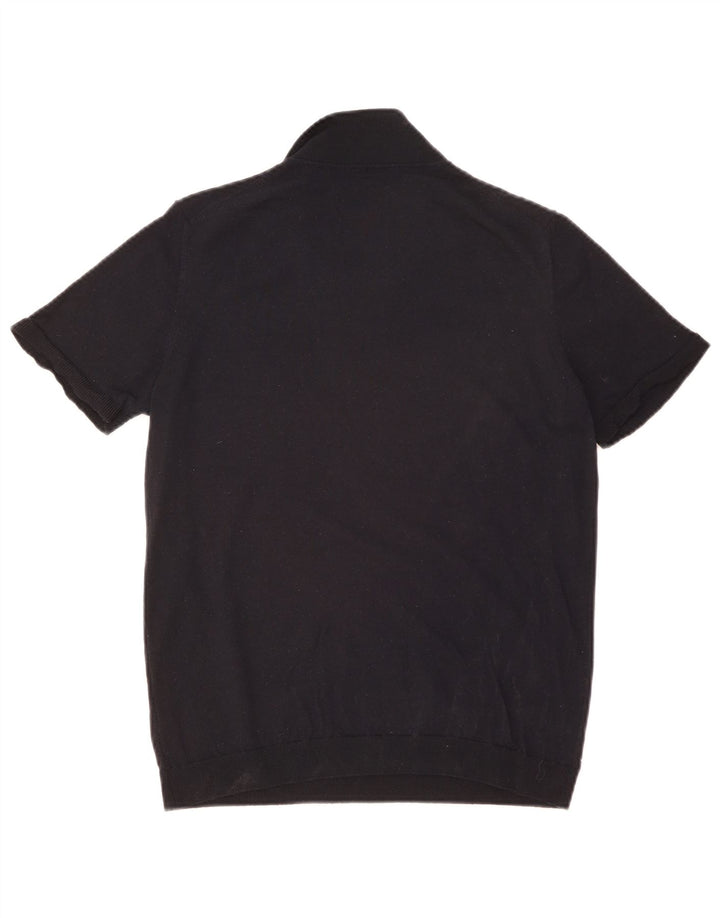 Ženski džemper s polo ovratnikom Massimo Dutti UK 14 srednje tamnoplava