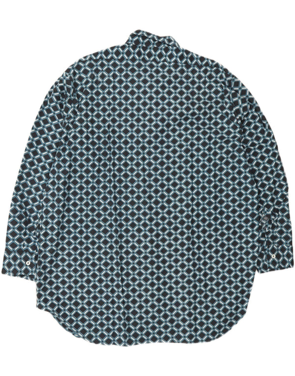 EICHSFELD KONFEKTION Muška košulja veličina 44 XL plava geometrijska retro