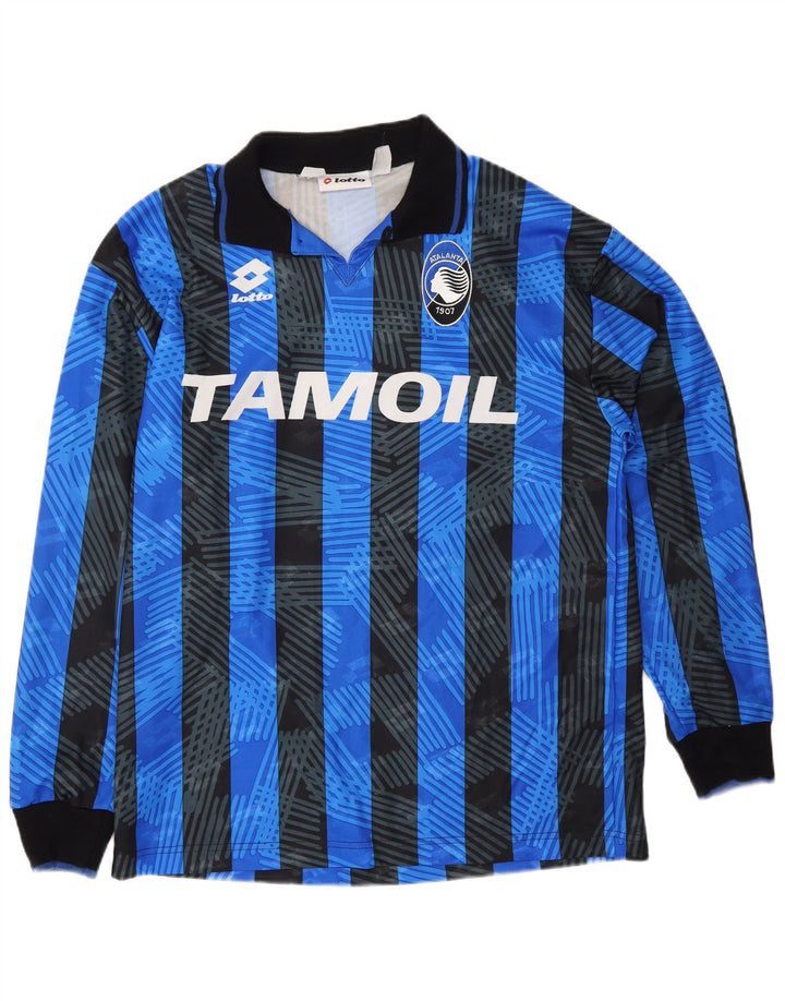 LOTTO Muški Atalanta 1991-1993 Home Dres Majica srednje plave pruge