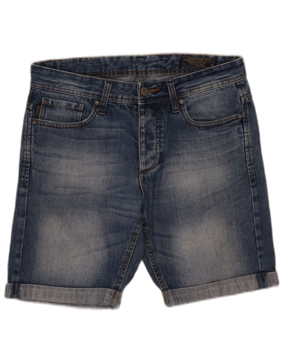 Jack & Jones muške traper kratke hlače male W30 plavi pamuk